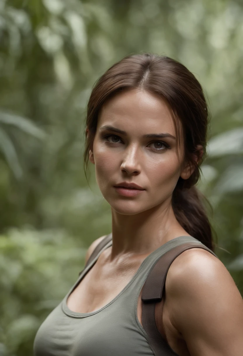 (masterpiece, best quality:1.2), 1girl, solo Mandy Moore as Lara Croft