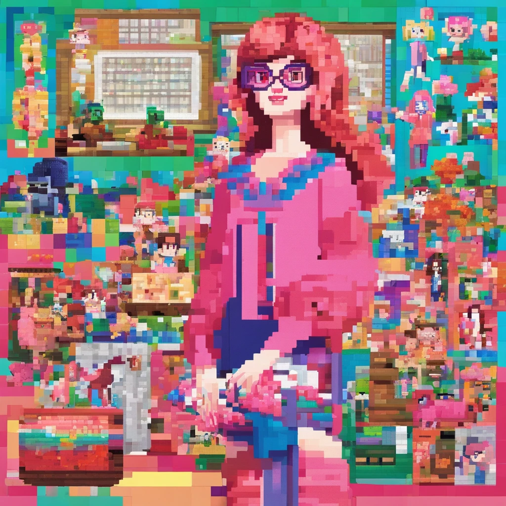 Mariko Urabe A barbie Lady wears glasses