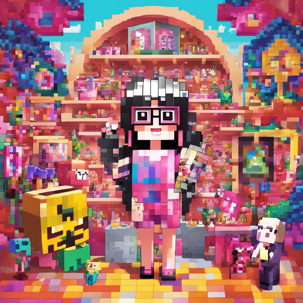 Mariko Urabe　A barbie Lady　wears glasses