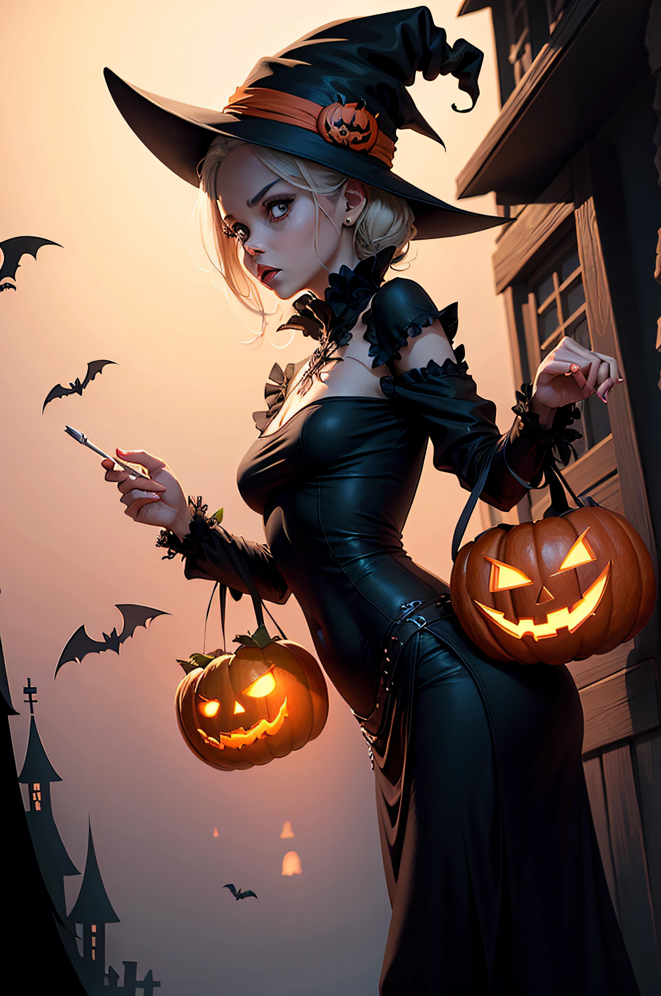 halloween spirit simple drawing, vector image --auto