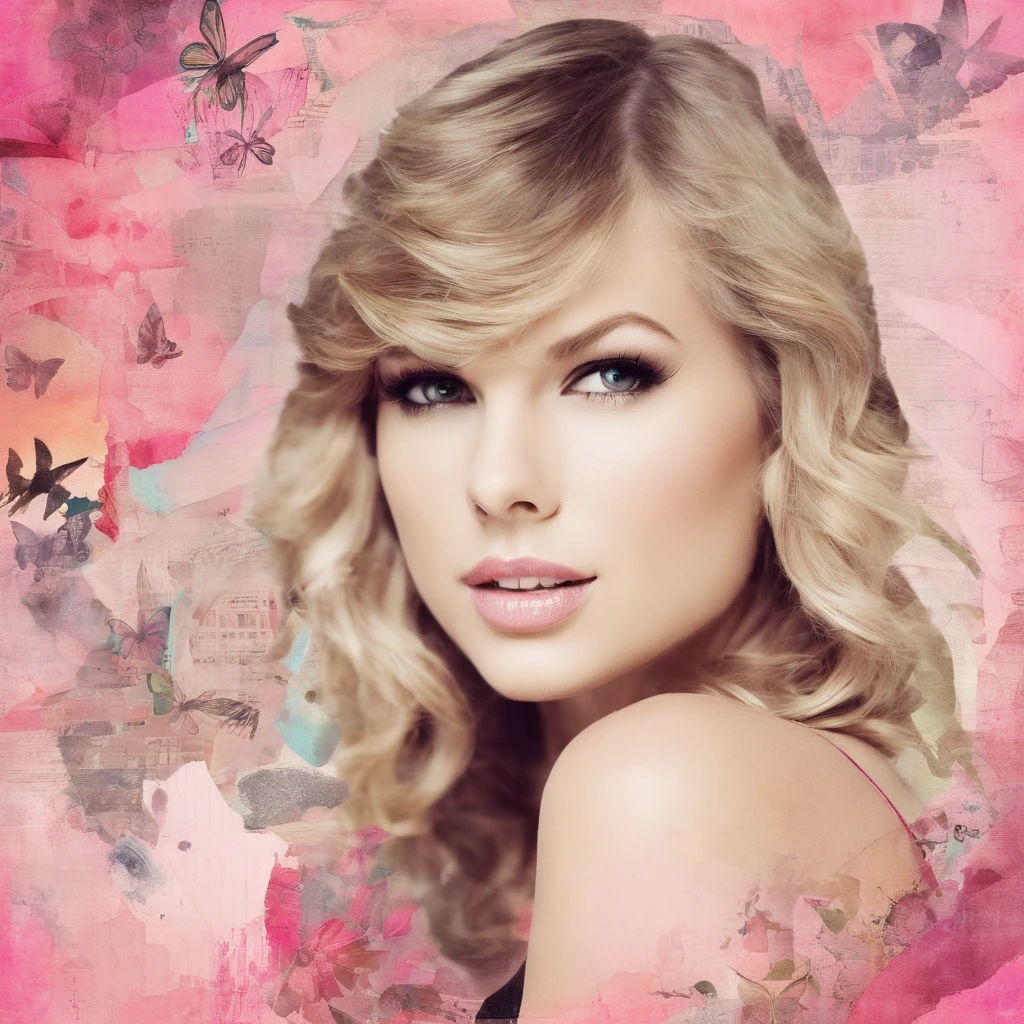 Beautiful girl ,taylor swift, old photo, pink, (highres, best quality:1.2), radiance, soft contours,