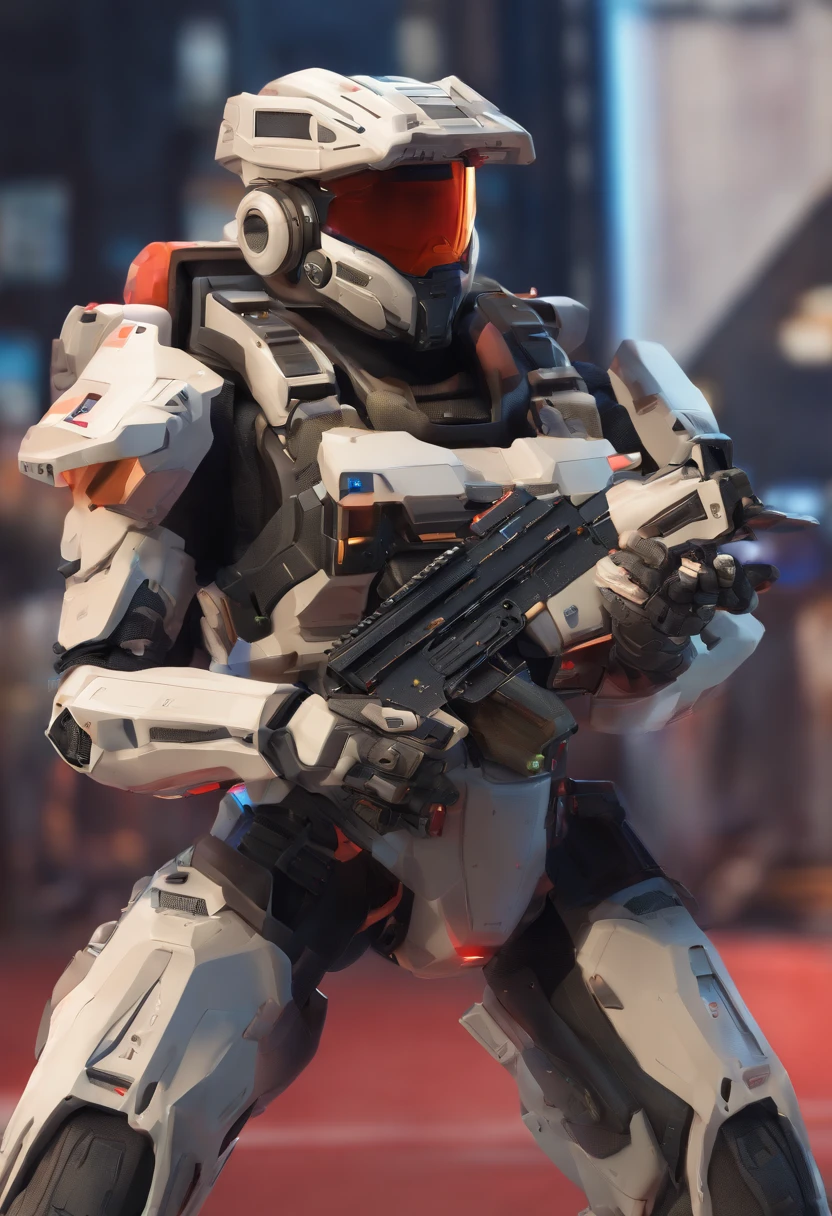 roupa SWAT preta, Piloto Mecha, macho, pele escura, Holding a PS5 controller in your hand, cansado, rule of thirds, fundo de alta qualidade, Ultra-detailed scenario, Ultra sharp focus, foto profissional perfeita