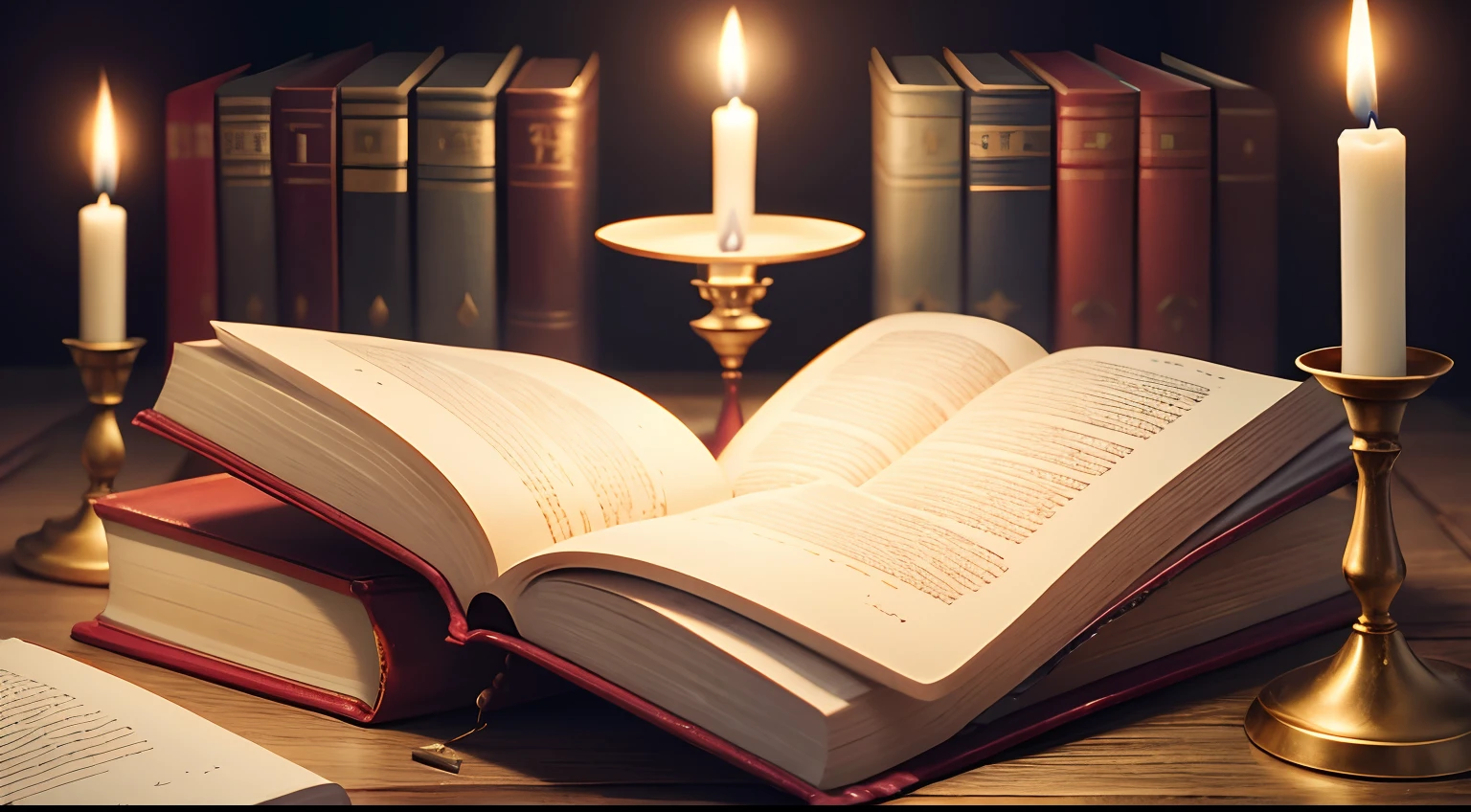 biblias e velas acesas
