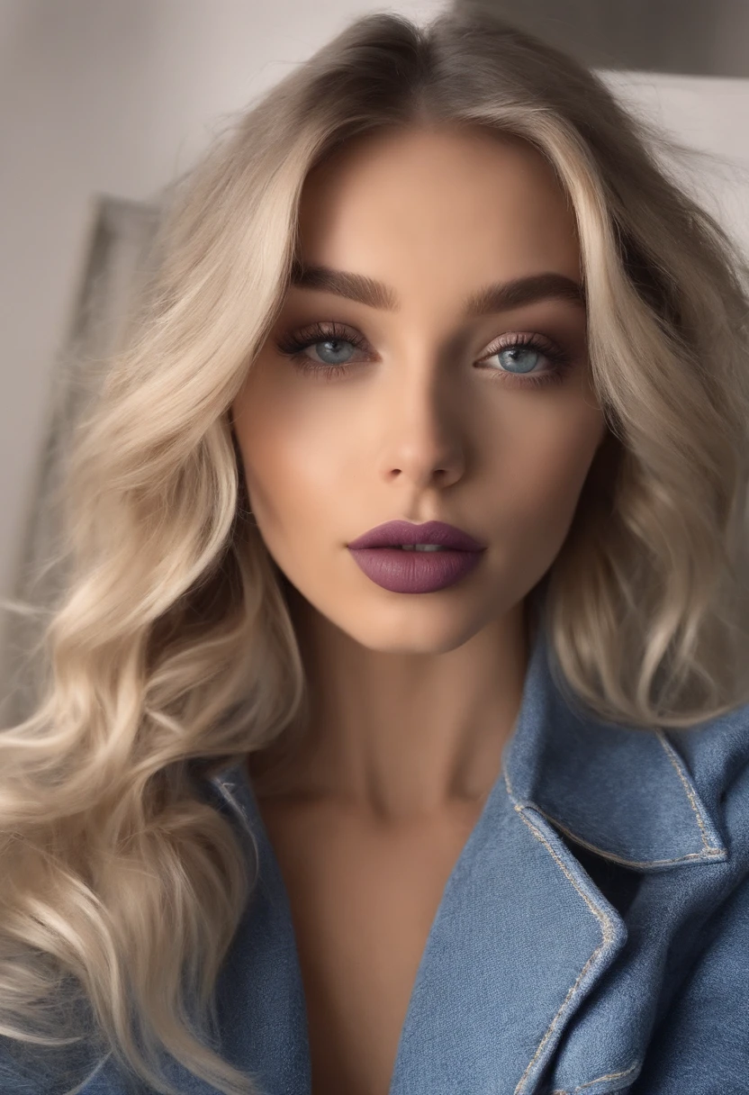 Fille sexy de 40 aux yeux bleus, Portrait Sophie Mudd, cheveux blonds et grands yeux, selfie of a young woman, Yeux de chambre, Violet Myers, sans maquillage Regarder le ciel, Maquillage subtil, Superbe photo du corps entier,dans paris