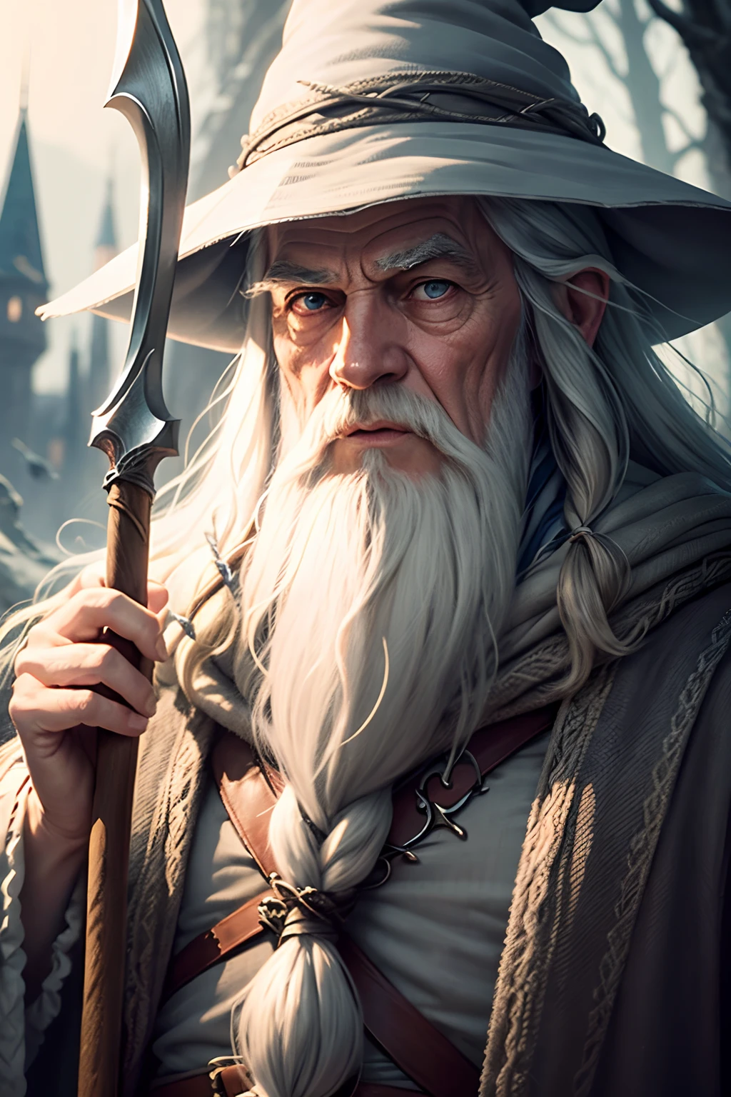 Gandalf the wizard, The Lord Of The Rings, using magic --auto --s2