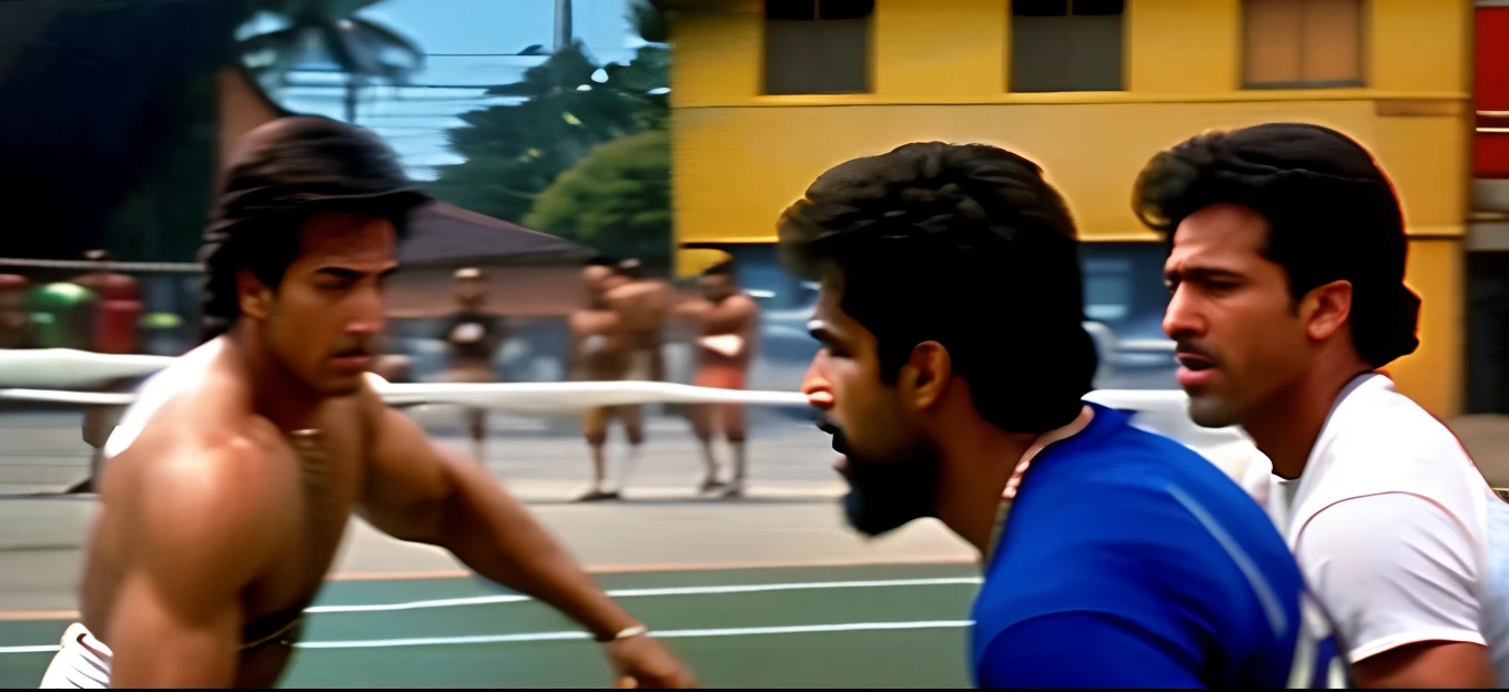 a close up of a group of men holding up a frisbee, movie action still frame, armpit, scene from a movie, malayalis attacking, choreographed fight scene, still shot from movie, still from a movie, big budget movie scene, screenshot from a movie, fight scene, still from movie, 1 9 8 6 movie screenshot, movie screenshot