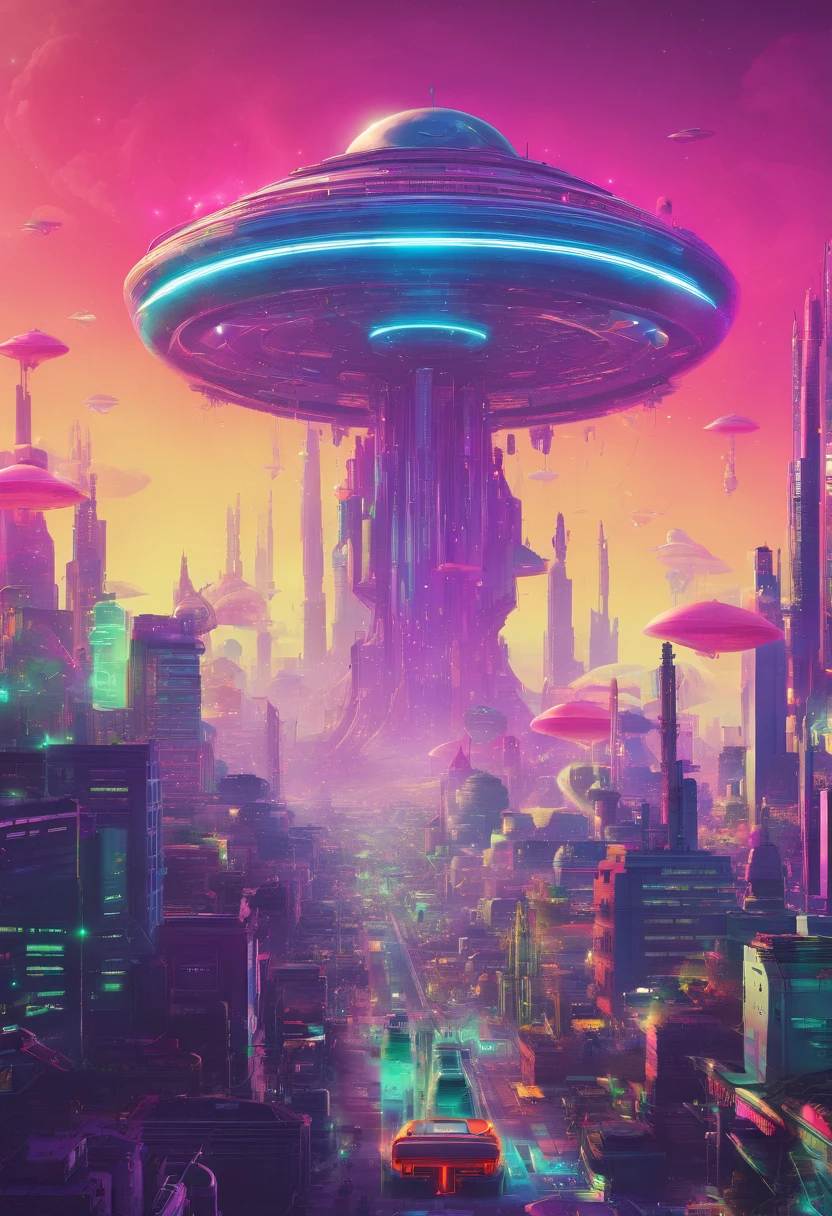 City of Nairobi,retrofuturism, utopian future, androids, flying droids, overgrown buildings, winter, (starry night), neon lights, 4k, wallpaper,Science Fiction,Lighting,Environmental Concept Art & Design,Digital 3D,Character Modeling,3D,realistic,textures,cgi,environment,((Simon Stalenhag)),concept,Environmental Concept Art & amp Design,scifi