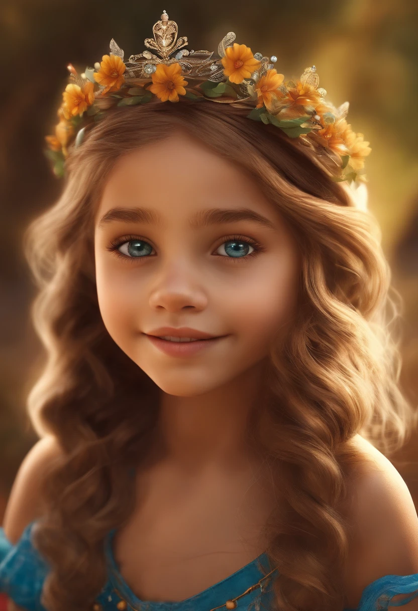 A young girl with a flower crown on her head - SeaArt AI