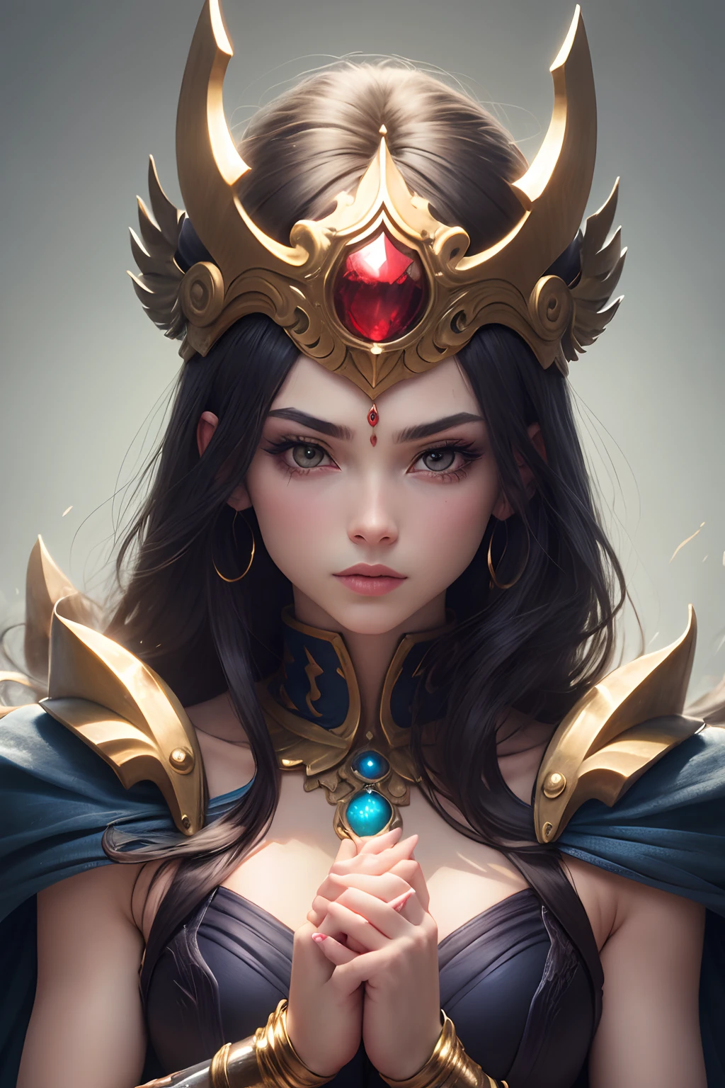 Saint Seiya、Hades、Females、alto detalhe、Super Bonito、perfect balance、perfect fingers、CG、face frontal、