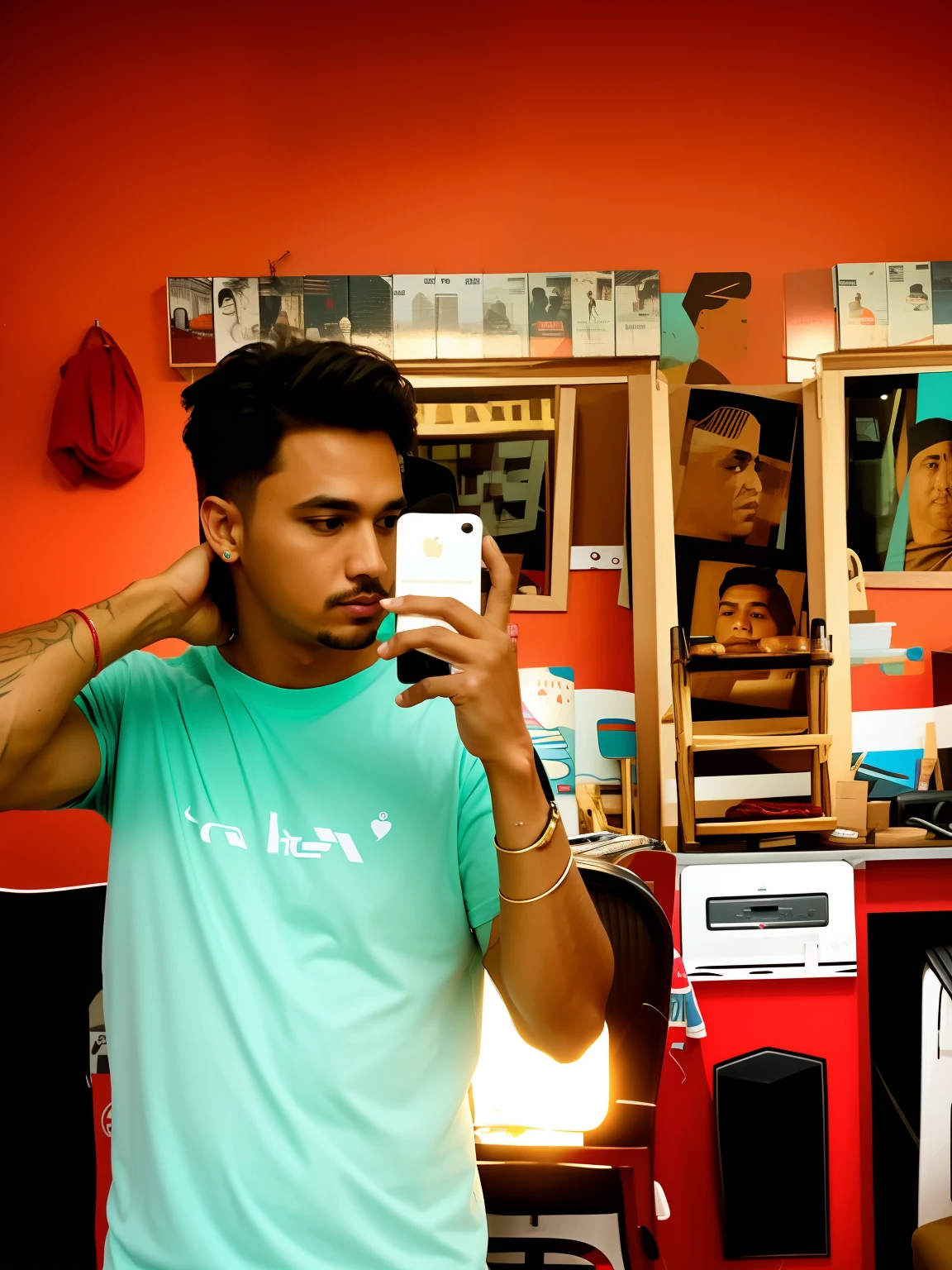 Background blur handsome real stik face