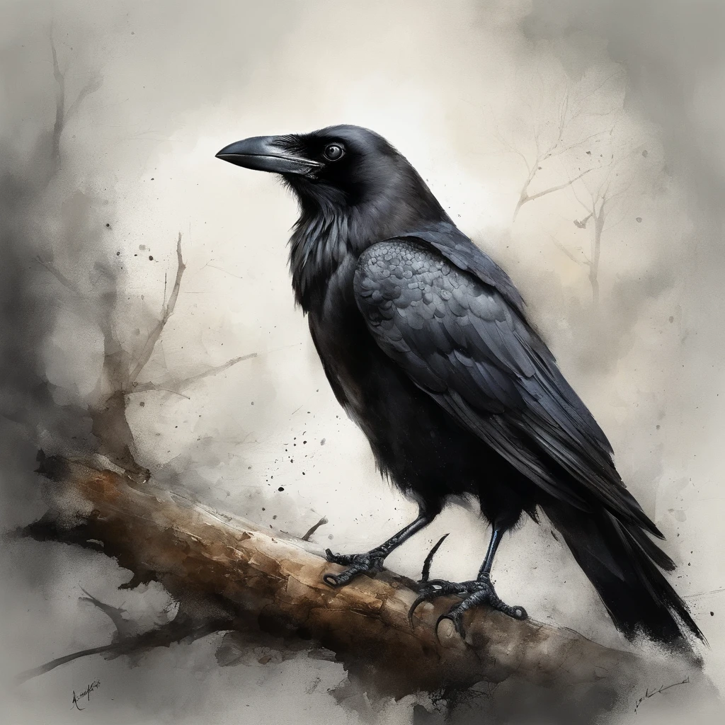 A crow in a dead tree, The crow is rich in detail and realistic,Em Forma de sombra de um caminhante, Noite estrelada, Thick fog on the ground, Luz azul no horizonte, Motor Unreal5, cinemactic, Low angle photo, motion blur, proFundidade de campos, dust, Seixos e solo. arte splash, pingando tinta. Perfect color classification. The Influency of Carel Appel and Jeremy Mann, Many dramatic and threatening scenes, Ultra - Detalhado, Beautiful, detalhes insanos, detalhes intrincados, FotograFia Editorial, FotograFado com uma lente de 50mm, proFundidade de campos, Tilt Blur, Velocidade do obturador 1/1000, F/22. Mapas de luz, super brilhante