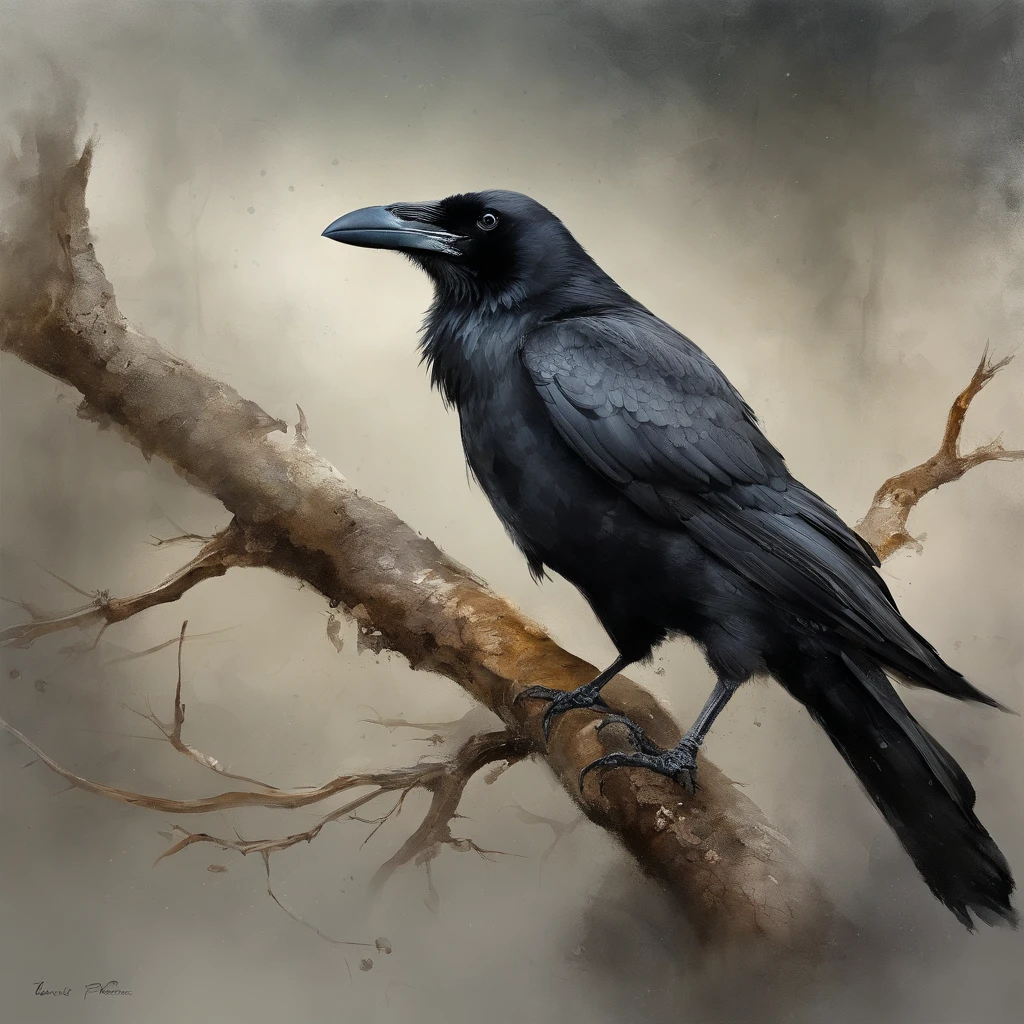 A crow in a dead tree, The crow is rich in detail and realistic,Em Forma de sombra de um caminhante, Noite estrelada, Thick fog on the ground, Luz azul no horizonte, Motor Unreal5, cinemactic, Low angle photo, motion blur, proFundidade de campos, dust, Seixos e solo. arte splash, pingando tinta. Perfect color classification. The Influency of Carel Appel and Jeremy Mann, Many dramatic and threatening scenes, Ultra - Detalhado, Beautiful, detalhes insanos, detalhes intrincados, FotograFia Editorial, FotograFado com uma lente de 50mm, proFundidade de campos, Tilt Blur, Velocidade do obturador 1/1000, F/22. Mapas de luz, super brilhante