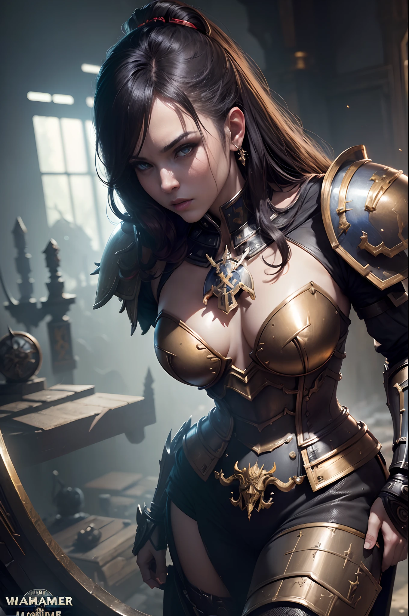 In 8K resolution(full bodyesbian:1.3)shots、splashart、Fantastic comic book style、Photorealistic and intense look、Anatomical photorealistic digital painting(old male:1.3)Human portrait(AS-Adult:1.3)Black and gold complex(heavily armored:1.3)Dark and moody universe:1.3)、light particules、highlydetailed skin、samurais、extremely detailed eye、 (Elden Ring-style:1.1)、(warhammer style:1.3)、Concept Artist、globalillumination、depth of fields、splashart、Art by Artgerm and Greg Rutkowski and Viktoria Gavrilenko