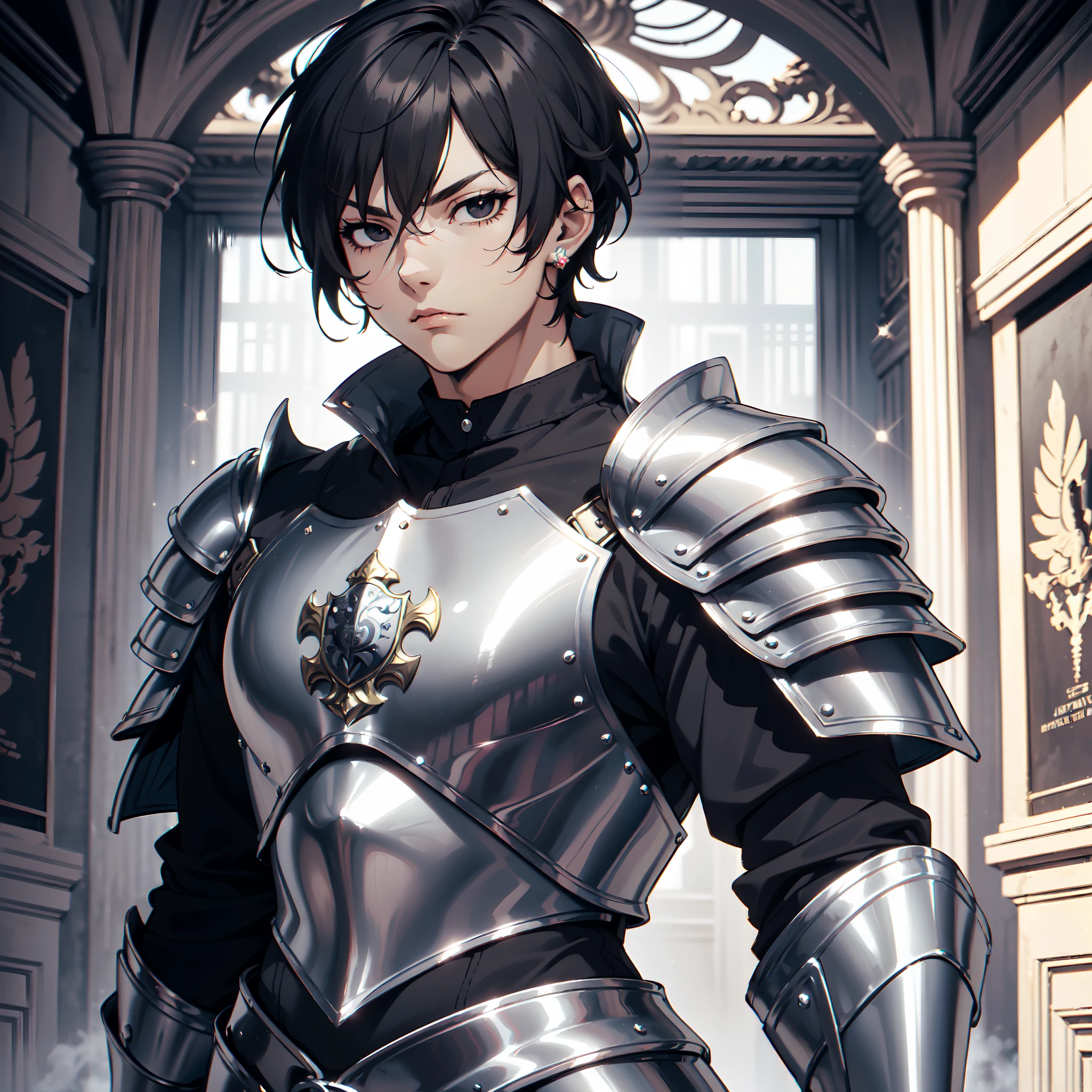128K Ultra High Definition,
128K Ultra High Quality,
128K Ultra High Resolution,
Best Definition,
Best Quality,
Best Resolution,
Perfectly Detailed,
Perfectly Designed,
Extremely Detailed,
Extremely Designed,
Hyper Detailed,
Hyper Definition,
Hyper Quality,
Hyper Resolution,
Masterpiece,
(((Anime))),
Body Shot,
(((Boy))),
Handsome,
Muscular Body,
(((Black Short Hair))),
(((Black Eyes))),
(((Hyper Detailed & Perfectly Designed Silver Armor Plates))),
(((Hyper Detailed & Perfectly Designed Engraving Jeweled Baron Armor))),
(((Inside Of Medieval Royal Palace Background Scenery))),