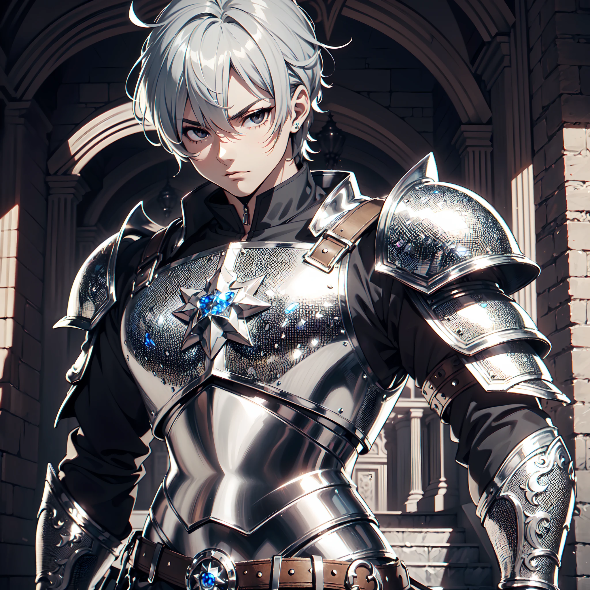 128K Ultra High Definition,
128K Ultra High Quality,
128K Ultra High Resolution,
Best Definition,
Best Quality,
Best Resolution,
Perfectly Detailed,
Perfectly Designed,
Extremely Detailed,
Extremely Designed,
Hyper Detailed,
Hyper Definition,
Hyper Quality,
Hyper Resolution,
Masterpiece,
(((Anime))),
Body Shot,
(((Boy))),
Handsome,
Muscular Body,
(((Black Short Hair))),
(((Black Eyes))),
(((Hyper Detailed & Perfectly Designed Silver Armor Plates))),
(((Hyper Detailed & Perfectly Designed Engraving Jeweled Baron Armor))),
(((Inside Of Medieval Royal Palace Background Scenery))),