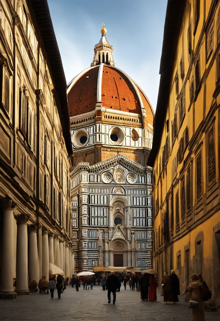 Renaissance Florence: An image of the city of Florence during the Renaissance, highlighting his rich cultural heritage and the historical context in which Machiavelli lived