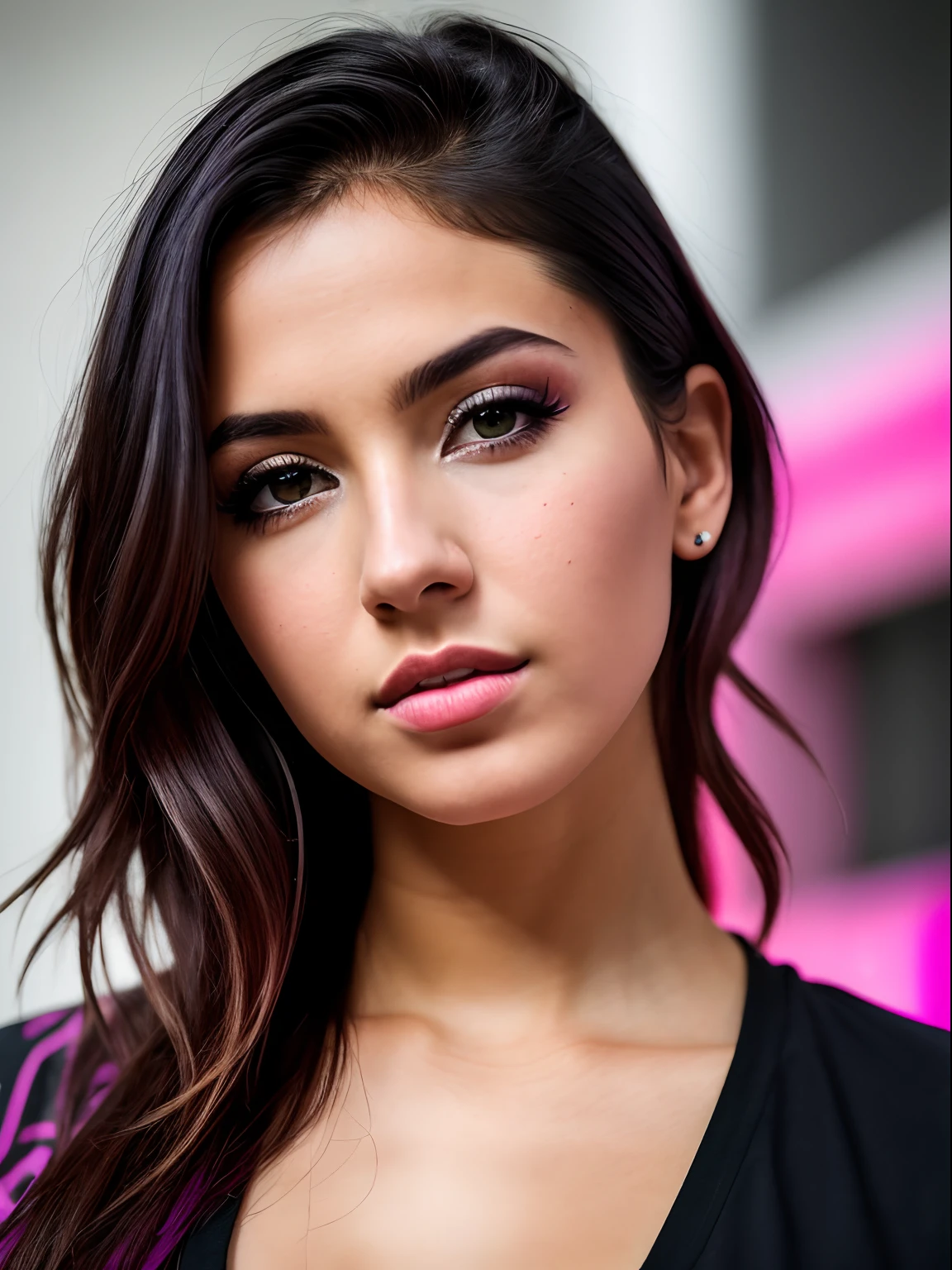 photo of (CyberDutch_V2:0.99), a woman as a sexy TikTok influencer, modelshoot style, (extremely detailed CG unity 8k wallpaper), photo of the most beautiful artwork in the world, professional majestic (photography by Steve McCurry), 8k uhd, dslr, soft lighting, high quality, film grain, Fujifilm XT3 sharp focus, f 5.6, High Detail, Sharp focus, dramatic, (wearing a punk t-shirt), (looking at viewer:1.2), (detailed pupils:1.3), (natural light), (closeup:1.2), (seductive)