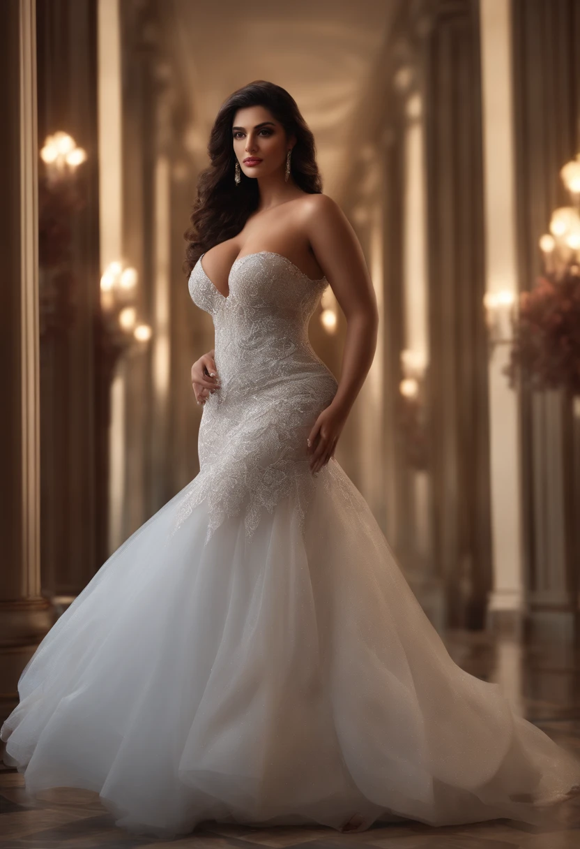 Superbe fauzia, super high quality, Photo brute, Ultra realistic masterpiece,photoreallistic, 8k, Queue, Robe transparente , lingerie sexy, poitrine tombante, ((hanches larges, thick thigh, Cul saillant)),butt to the camera, Detailed background to the ballroom, Detailed perfect hourglass figure, perfect lighting, photoreallistic, Tir de cowboy