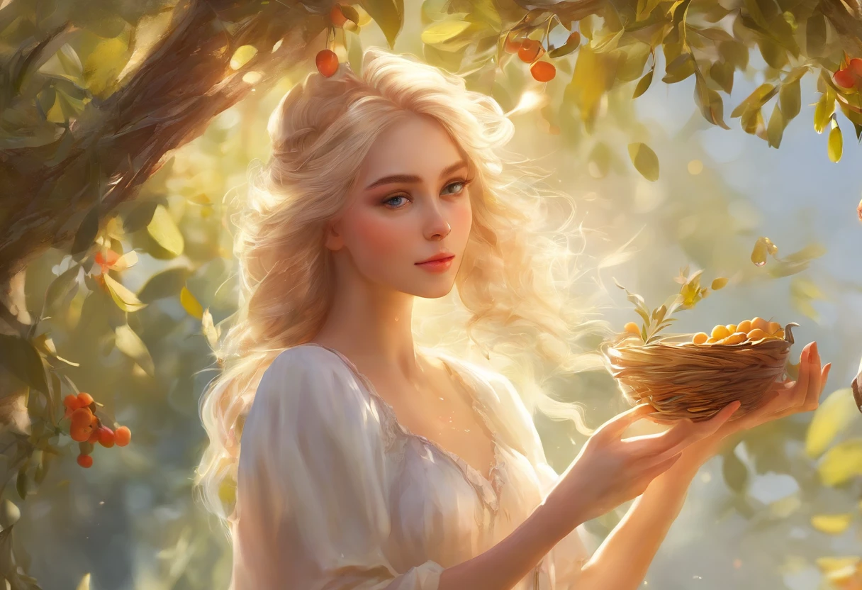 Russian girls in white dresses picking olives from an olive tree, full body, dressed, (photo realistic:1.4), (hyper realistic:1.4), (realistic:1.3), (smoother lighting:1.05), (increase cinematic lighting quality:0.9), 32K, 1girl,20yo girl, realistic lighting, backlighting, light on face, ray trace, (brightening light:1.2), (Increase quality:1.4), (best quality real texture skin:1.4), finely detailed eyes, finely detailed face, finely quality eyes, (joy, blush), (tired and sleepy and satisfied), face closeup, t-shirts, (Increase body line mood:1.1), (Increase skin texture beauty:1.1)