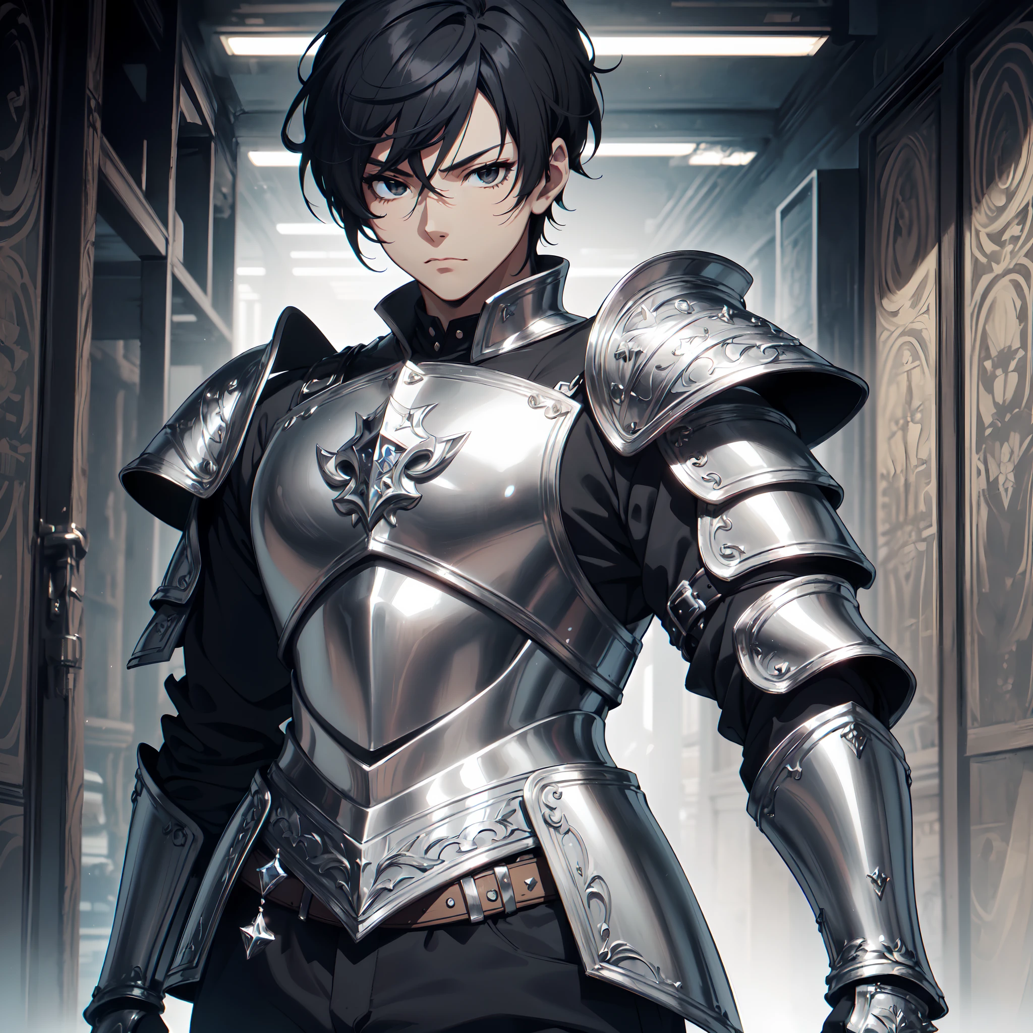 128K Ultra High Definition,
128K Ultra High Quality,
128K Ultra High Resolution,
Best Definition,
Best Quality,
Best Resolution,
Perfectly Detailed,
Perfectly Designed,
Extremely Detailed,
Extremely Designed,
Hyper Detailed,
Hyper Definition,
Hyper Quality,
Hyper Resolution,
Masterpiece,
(((Anime))),
Body Shot,
(((Boy))),
Handsome,
Muscular Body,
(((Black Short Hair))),
(((Black Eyes))),
(((Hyper Detailed & Perfectly Designed Silver Armor Plates))),
(((Hyper Detailed & Perfectly Designed Engraving Jeweled Baron Armor))),
(((Inside Of Medieval Royal Palace Background Scenery))),