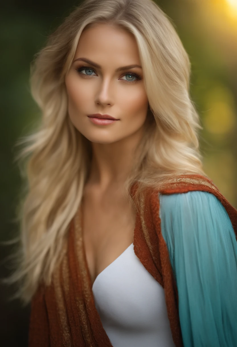 Beautifule face of blonde woman