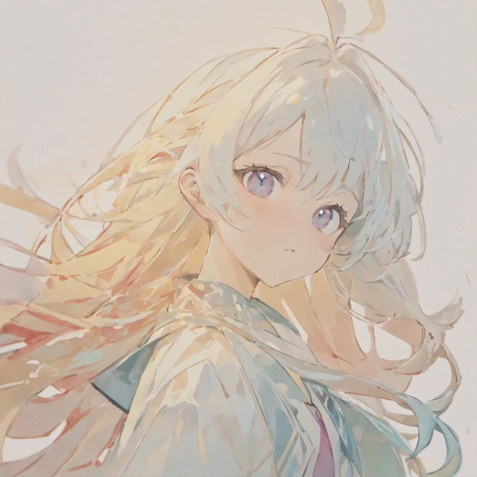 (White background:1.4),(Silhouette of a girl's head, Eyes closed, colorfull long hair, Oriental elements),(Chinese illustration:1.3,paper art:1.3, Quilted paper art:1.2),( reasonable design, Clear lines, High sharpness,Best quality, Very detailed, Masterpiece, movie light effect, 4K )