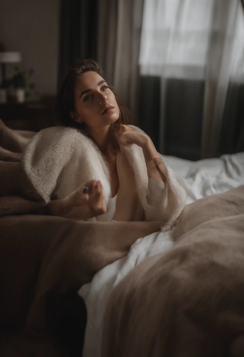 NSFW, NUDE, (full body,best quality,4k,8k,highres,masterpiece:1.2),ultra-detailed,(realistic,photorealistic,photo-realistic:1.37),NSFW,portrait,soft,warm,beautiful woman,boudoir photo session,relaxing on a sofa,cozy fireplace,dim lighting,cozy environment