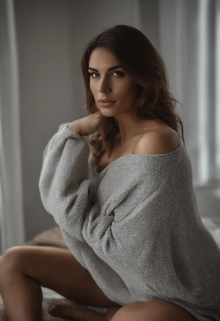 arafed woman with black clothes, sexy girl with brown eyes, brown hair and large eyes, a young woman, bedroom eyes, violet myers, without makeup, natural makeup, face with artgram, subtle makeup, full body, leggins and tight top, curvy body