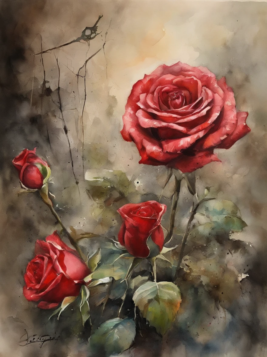 olpntng style, a rose, among rusty irons, oil painting, strong strokes, dripping paint"rgb dsplacement, surface, diamond, by Ralph Steadman, by cory loftis, art by craig mullins, art by Jeff koons, art by frank frazetta, by agnes lawrence pelton, by Tony Diterlizzi monogon, overdimensional, volumetric