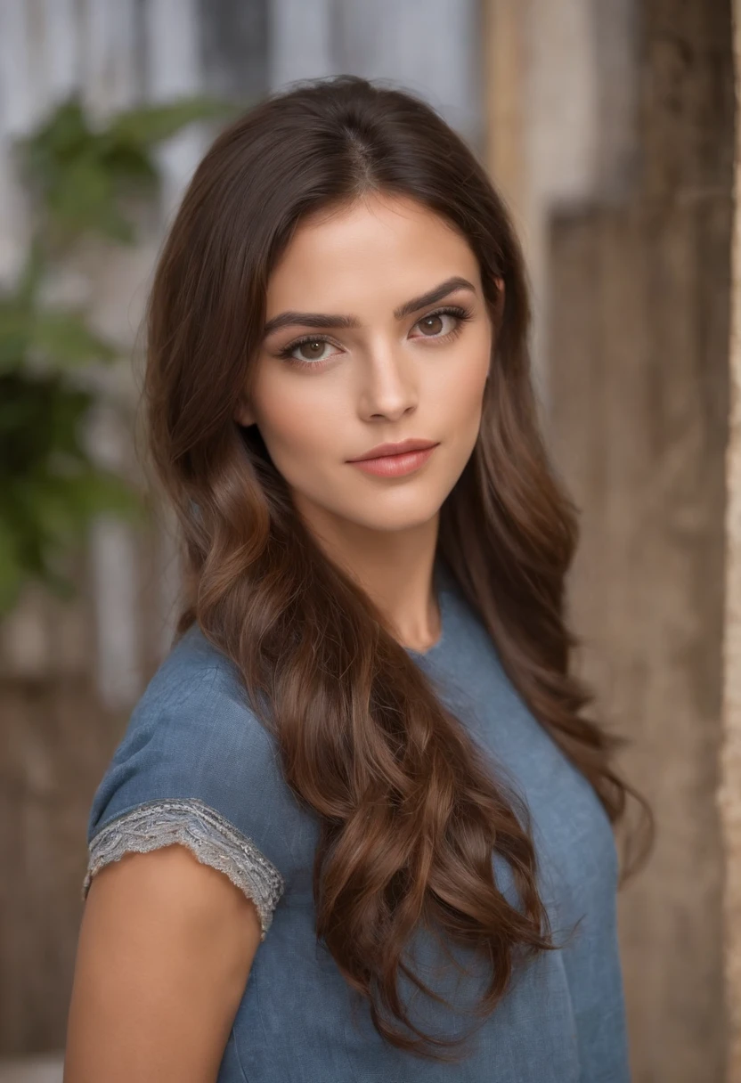 garota mexicana, 26 anos, cabelo castanho, olhos castanhos, retrato, mulher bonita, Olhos Hidratados, roupas casuais, Rosto bonito, jovem sexy, sorriso meigo, seios grandes, shorts jeans, top curtir com decote,Other position,outra posse, melhor qualidade existente, Uplighting College