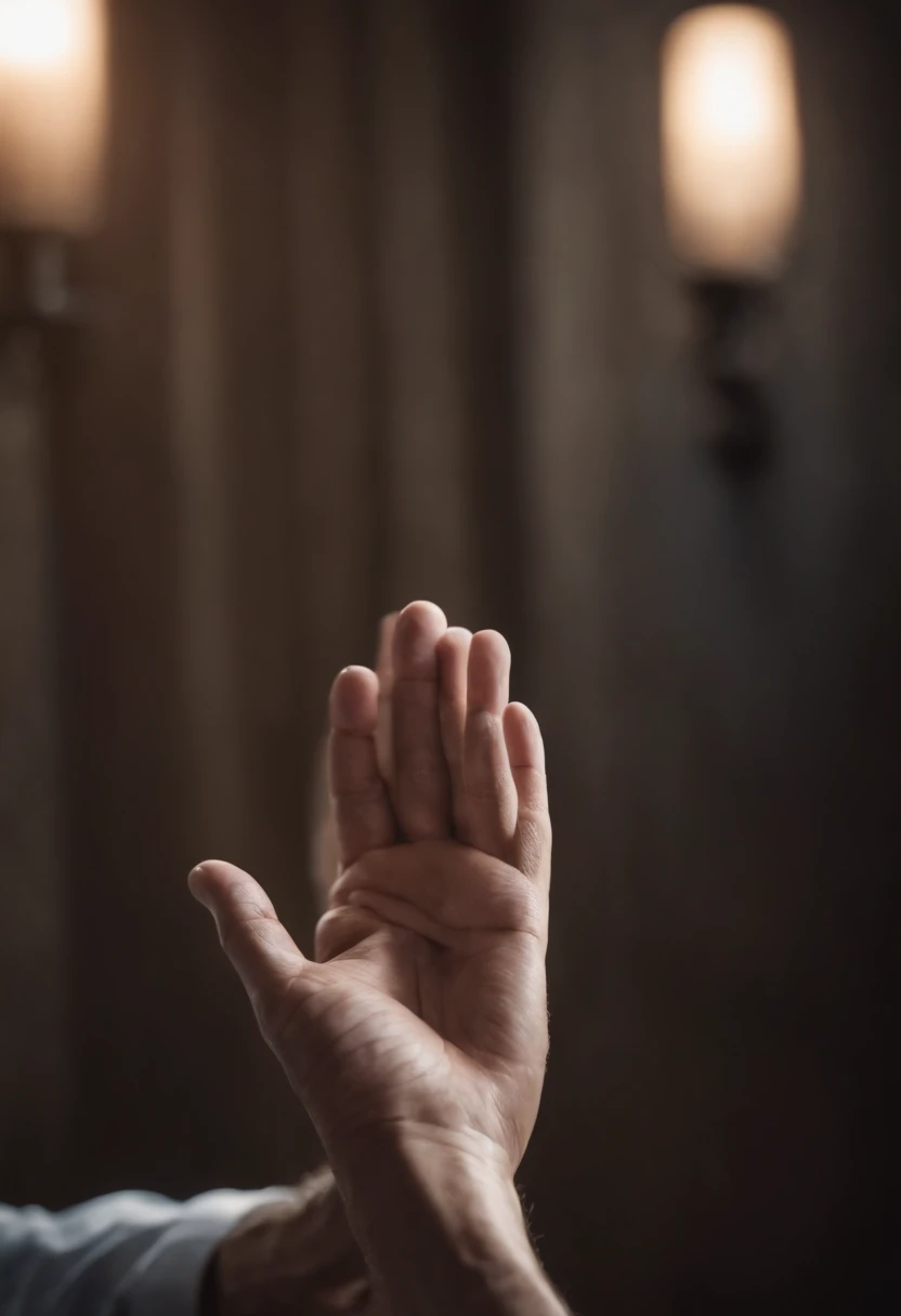 A man with very long hands.