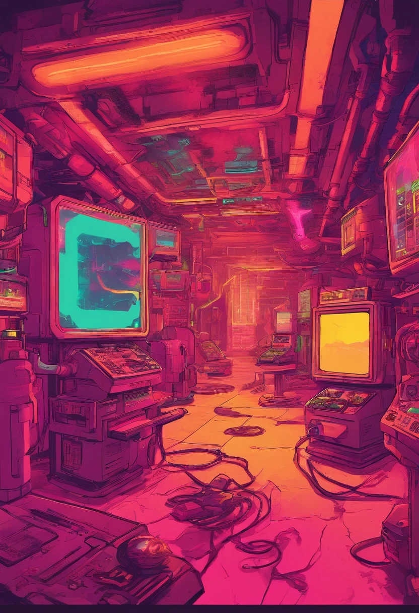 A well-lit futuristic laboratory with a writing on the background saying 50 PLR