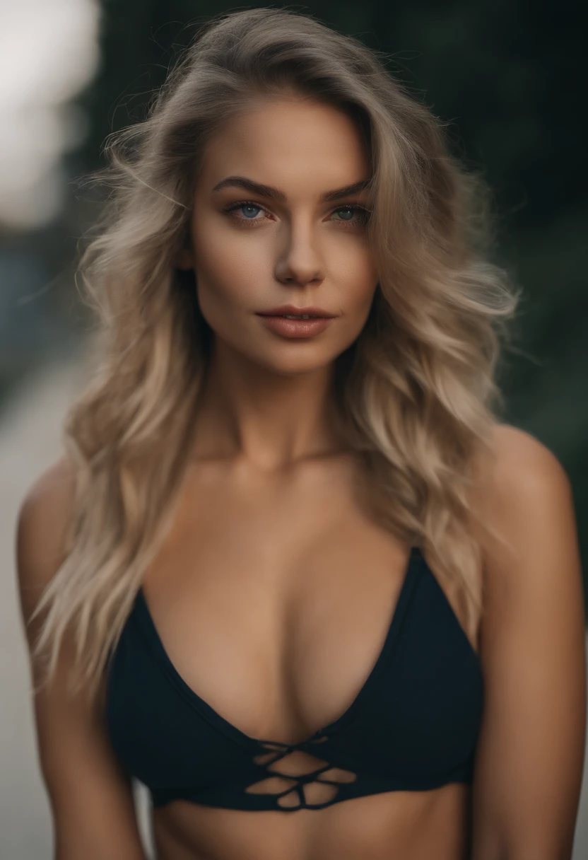 Woman with matching tank top and panties,  with blue eyes, portrait sophie mudd, Portrait de Corinna Kopf, blonde hair and large eyes, Selfie einer jungen Frau, ohne Make-up, Natural makeup, Blick direkt in die Kamera, Gesicht mit Artgram, dezentes Make-up, Great full body photo, im Zimmer, big , Blond, Latein