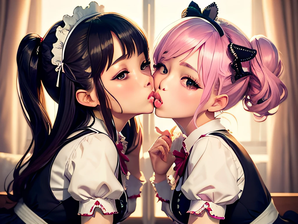 Maids　校服　Idol　kawaii　Deep kissing　lesbian　adhesion　Libido