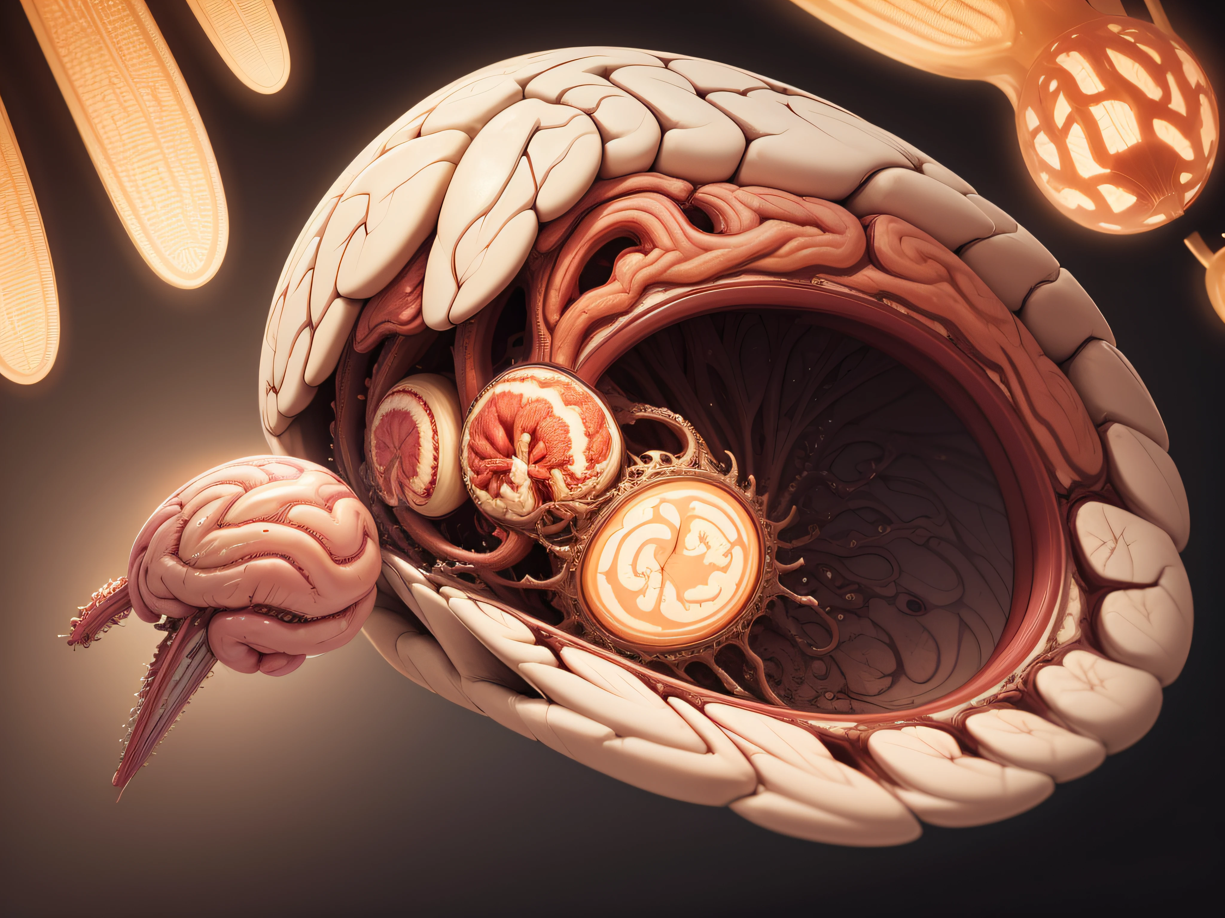 Create an an image of a person with Peripheral Arterial Disease, showing cross-sections of both arteries, highlighting the blood flow and plaque buildup
