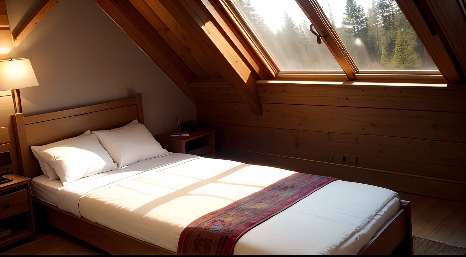 early evening、Sunlight room、wooden、Lodge