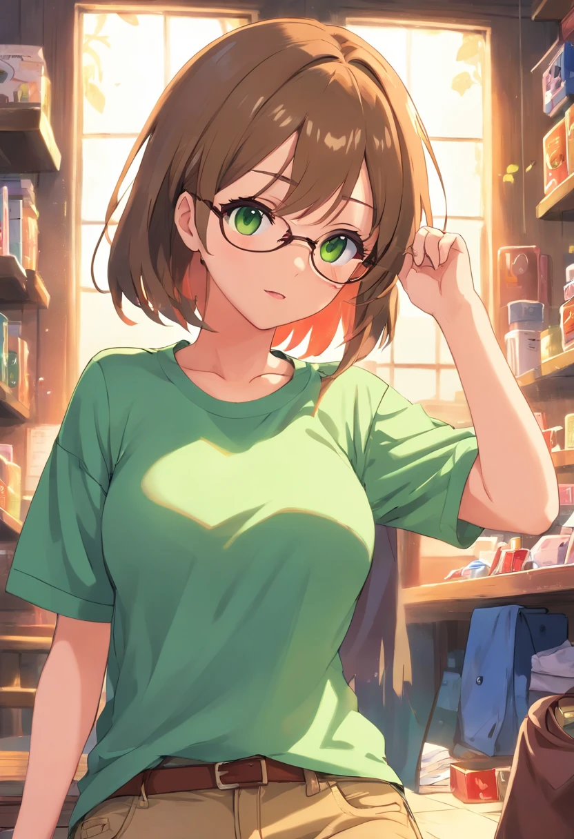 ((ultra alta calidad)), Sonia_(Pokémon) highres 1boy 1girl rubor pechos (((pene entre senos))),(((senos_Exprimido_pene))),busto_Collarbone clothing_en_boca Cum_en_cuerpo (((Cum_en_senos))), (Gafas_en_cabeza) Cum_facial por encima de las gafas verdes_ojos verdes_nails green_pelo de camisa_levantar medio cerrado_eyes heart heart_cabello_Adorno Jeans lactancia (((big size ass_senos))) enclenado_vision_al_frente senos _Presienado_juntos abierto_boca (((camisa camisa_levantar))) lado_Cola de caballo solo_enfoque sudor lengua lengua_fuera