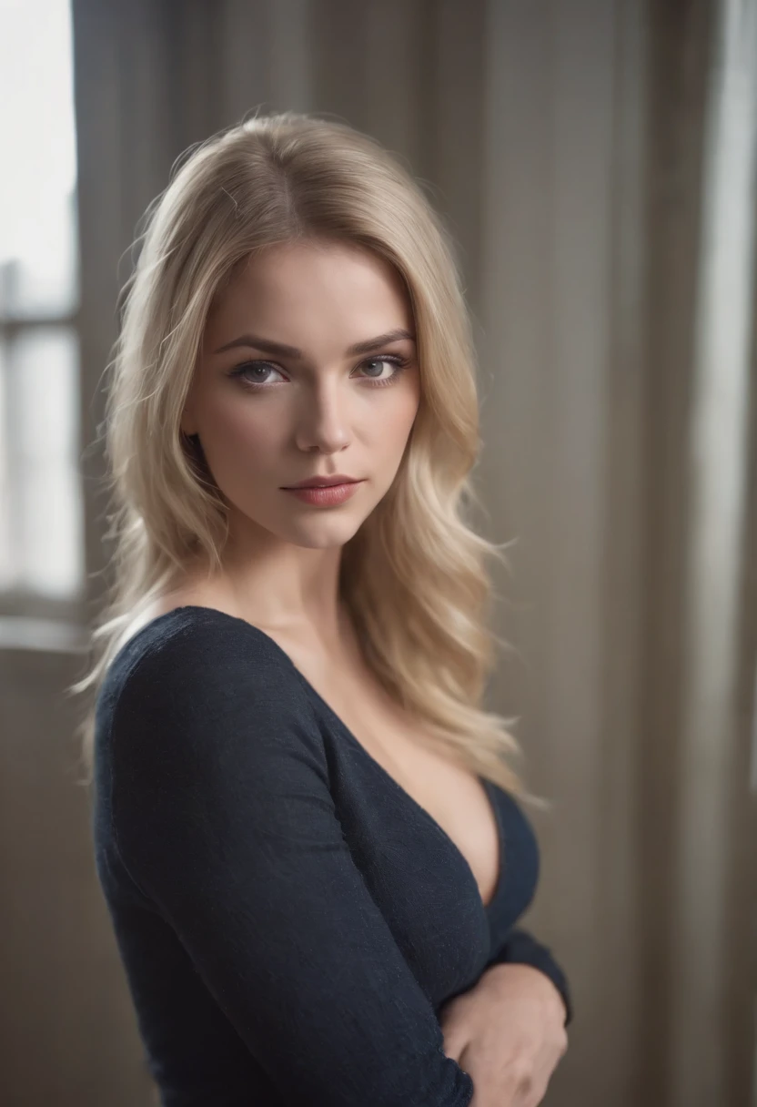 Apenas a [1 woman] , sex, blonde hair, giant chest, (chiselled abdomen), (dark skin), ( naked), inside a castle (nude)
