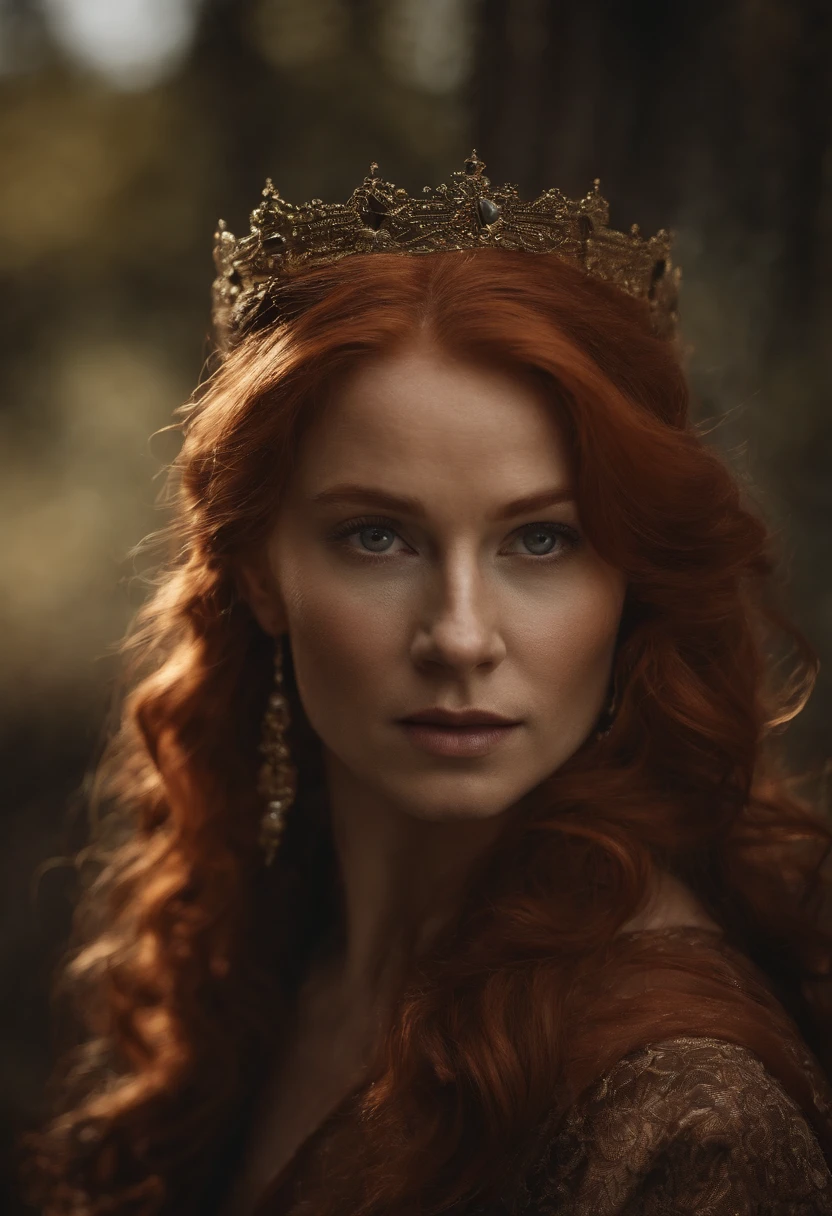 Red haired queen of shadows, russian, deserr, black magic