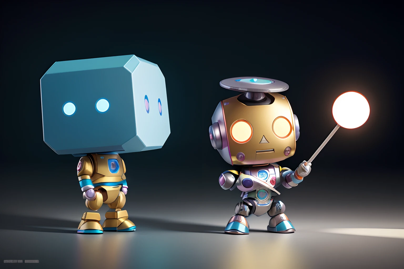 Tiny robot scratching his head toy, standing character, soft smooth lighting, soft pastel colors, skottie young, 3d blender render, polycount, modular constructivism, pop surrealism, physically based rendering, square image