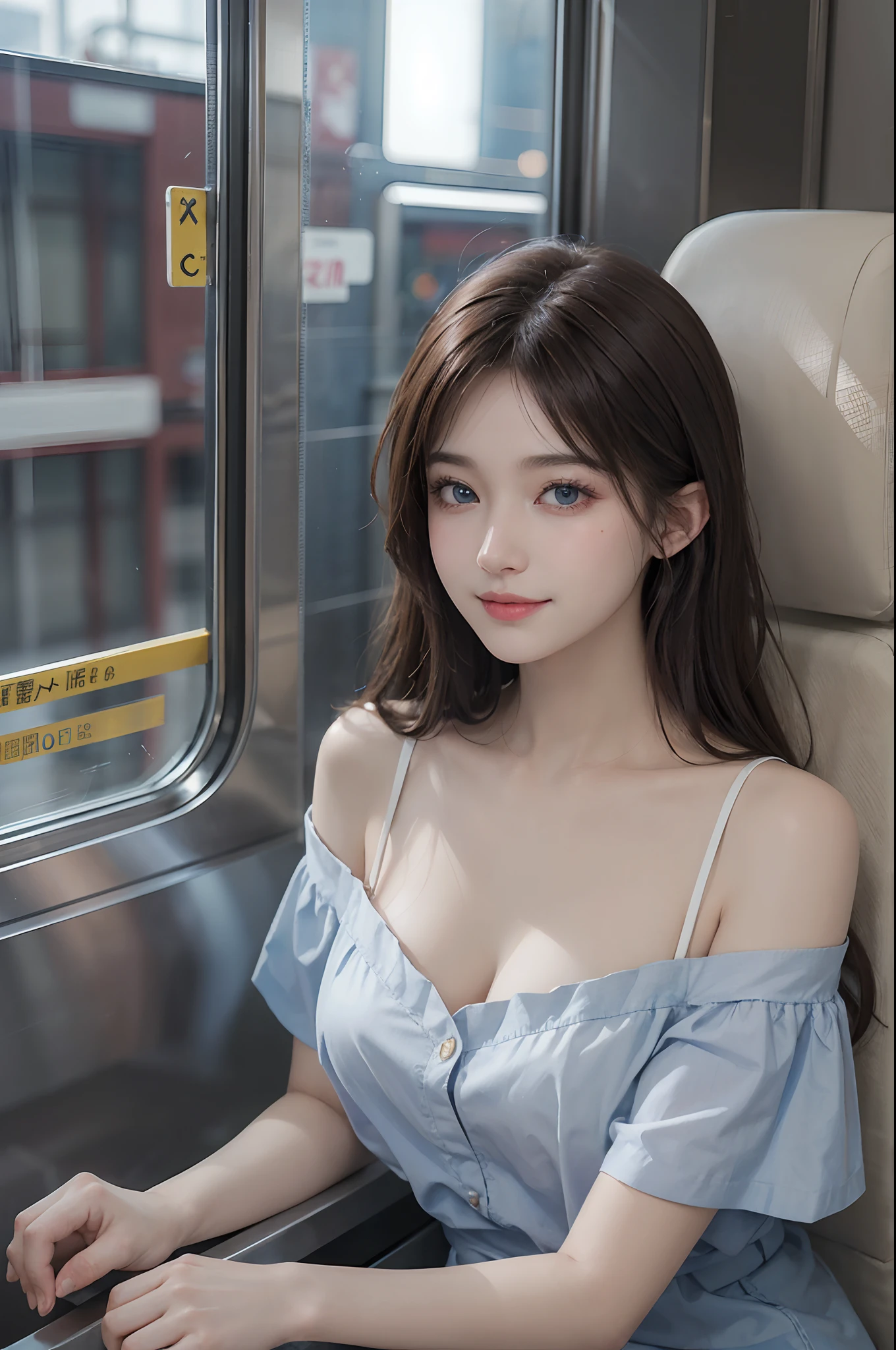 (8K high image quality), (top-quality), (RAW image quality),(masutepiece:1.2), (Realistic), (Photorealistic:1.37), Crystal Blue Eyes,,long eyelasher,（Live-action realistic style）,The Ultimate Face,Photorealistic light and shadow,Clear facial features,,Fair skin, ）,(The Ultimate Face,Extraordinary beauty),Best portraits, 1- Korean girl,Beautiful detailed eyes,highlydetailed skin,(Beautiful face with double eyelids), (Realism: 1.4),((3/4 Length Shooting)) ,delicate and beautiful face,,Female about 20 years old,(Beautiful Face 1.4),moderate hair length,(lipsticks,Lame around the eyes,earring beautiful),((Shot on an airplane)),(Stand leaning against the aisle of the aircraft),(Flight attendant uniforms)),,(Flight attendants in uniform),,(cowboy  shot),Shoot head-on,,Close-range shooting,,(((Show your audience your best smile))),Lightly dressed flight attendants,Expose the bra a little,((Show panties)),Show your panties to your audience,I'm wearing white panties,(Look at the viewer and smile),