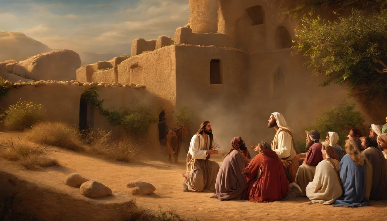 Jesus telling parables