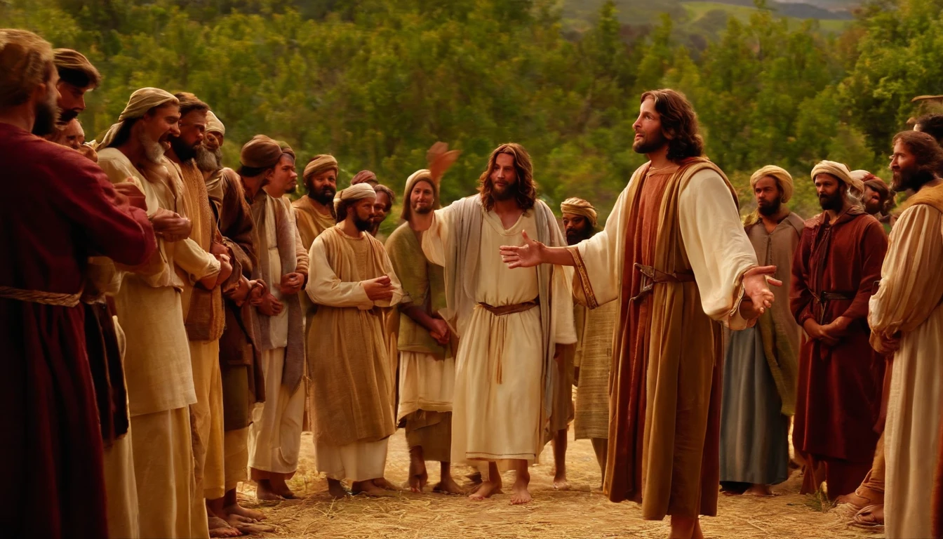 Jesus telling parables
