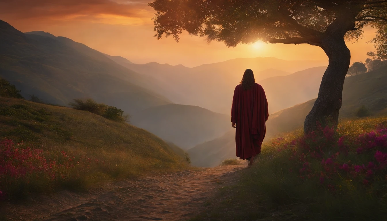 Jesus walking