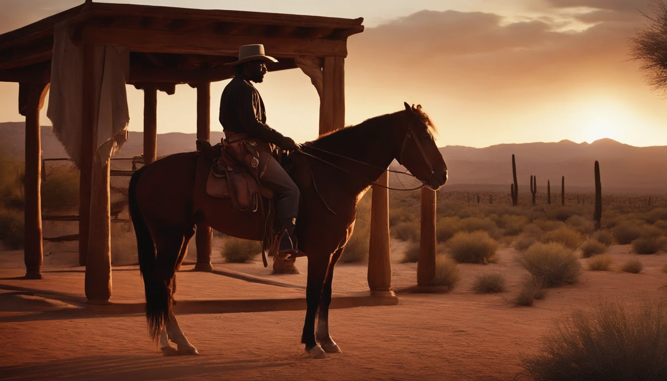 In an unforgiving desert of the Old West, dust rose under the scorching heat. A solitary stranger, Django, rode his horse, a handful of scars and a determined look in his eyes. Django was a former slave who had escaped brutal servitude and now wandered the frontier in search of vengeance against the men who had destroyed his life 3d animation style