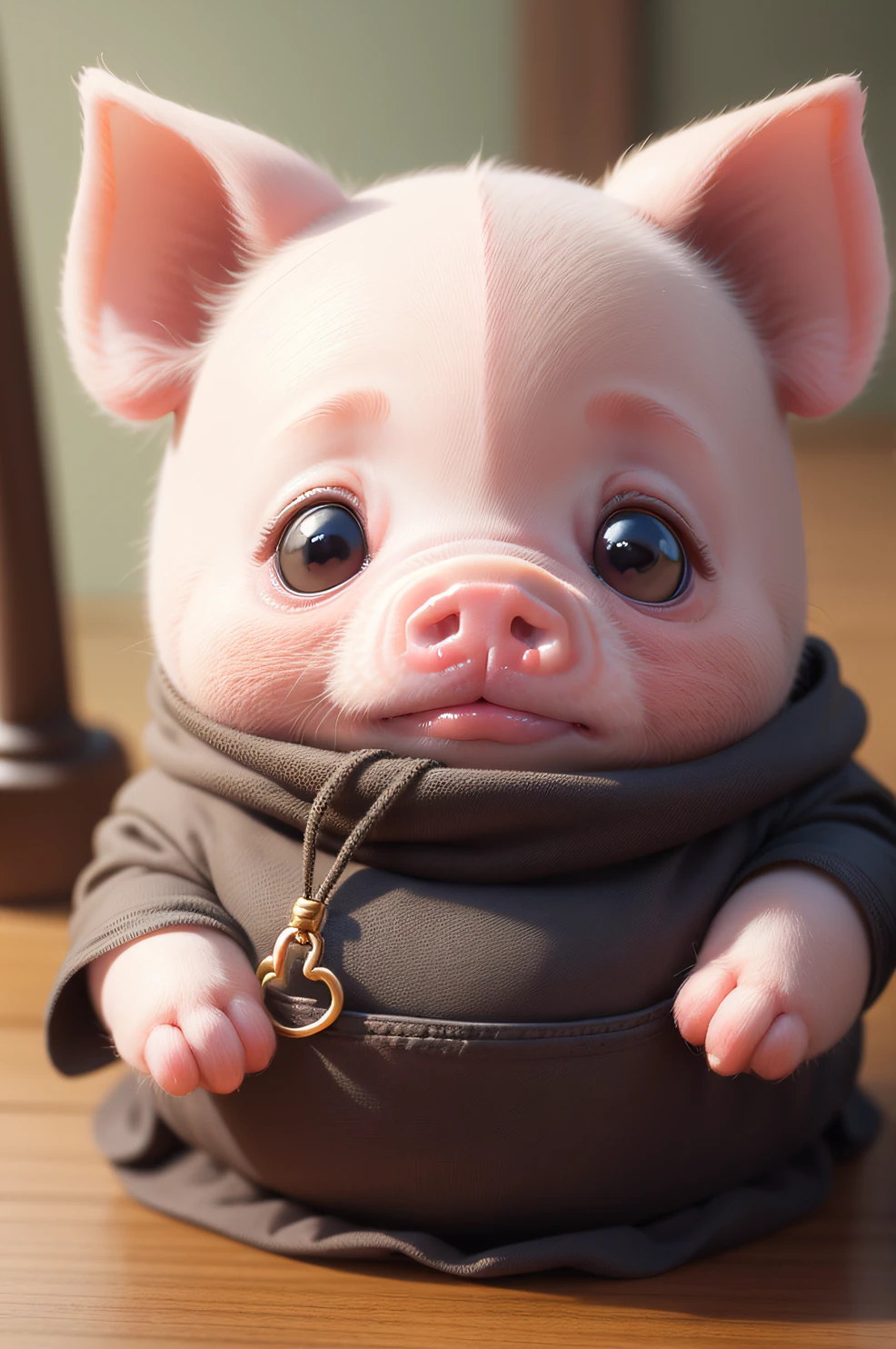 cute pig, front face , ultra realistic, 8k
