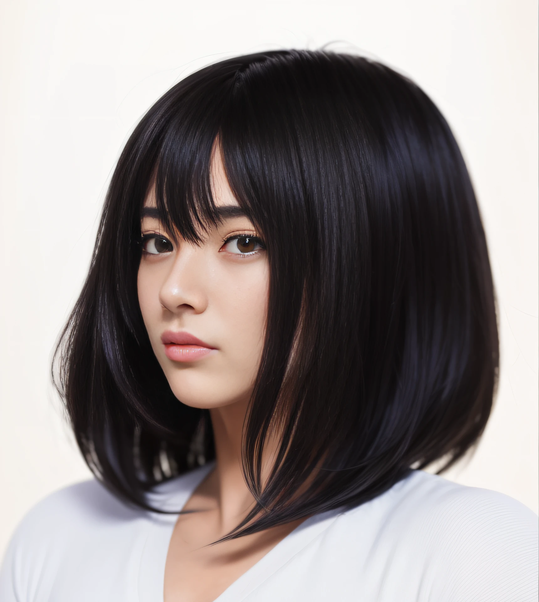 close-up of a man with black hair and purple eyes, semirealistic anime style, anime realism style, anime styled 3d, realistic anime style, semi realistic anime, Anime style. 8K, realistic anime 3 d style, Stylized as anime, Detailed anime soft face, realistic anime style, anime stylized, realistic young anime girl, anime style portrait