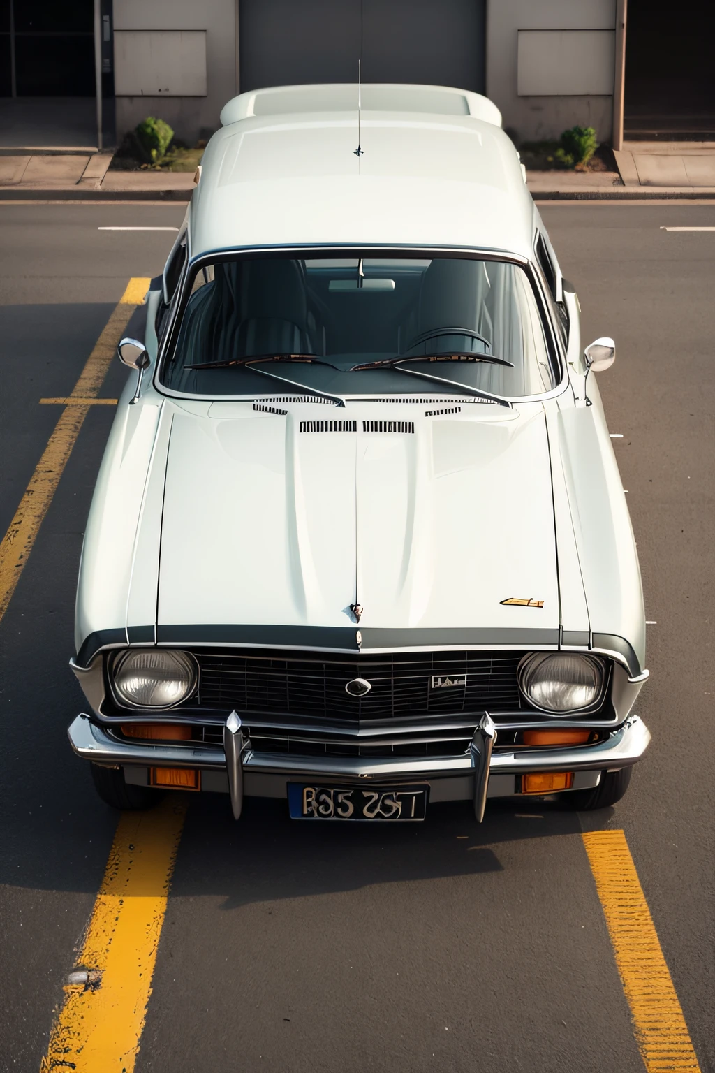 crie imagem de carro opala preto centro da imagem