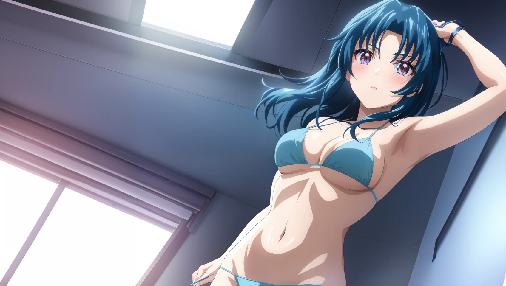 KanameChidori, 1girl, anime, Obra maestra, La mejor calidad, bikini, Altamente detallado, hermoso fondo, dynamic lighting