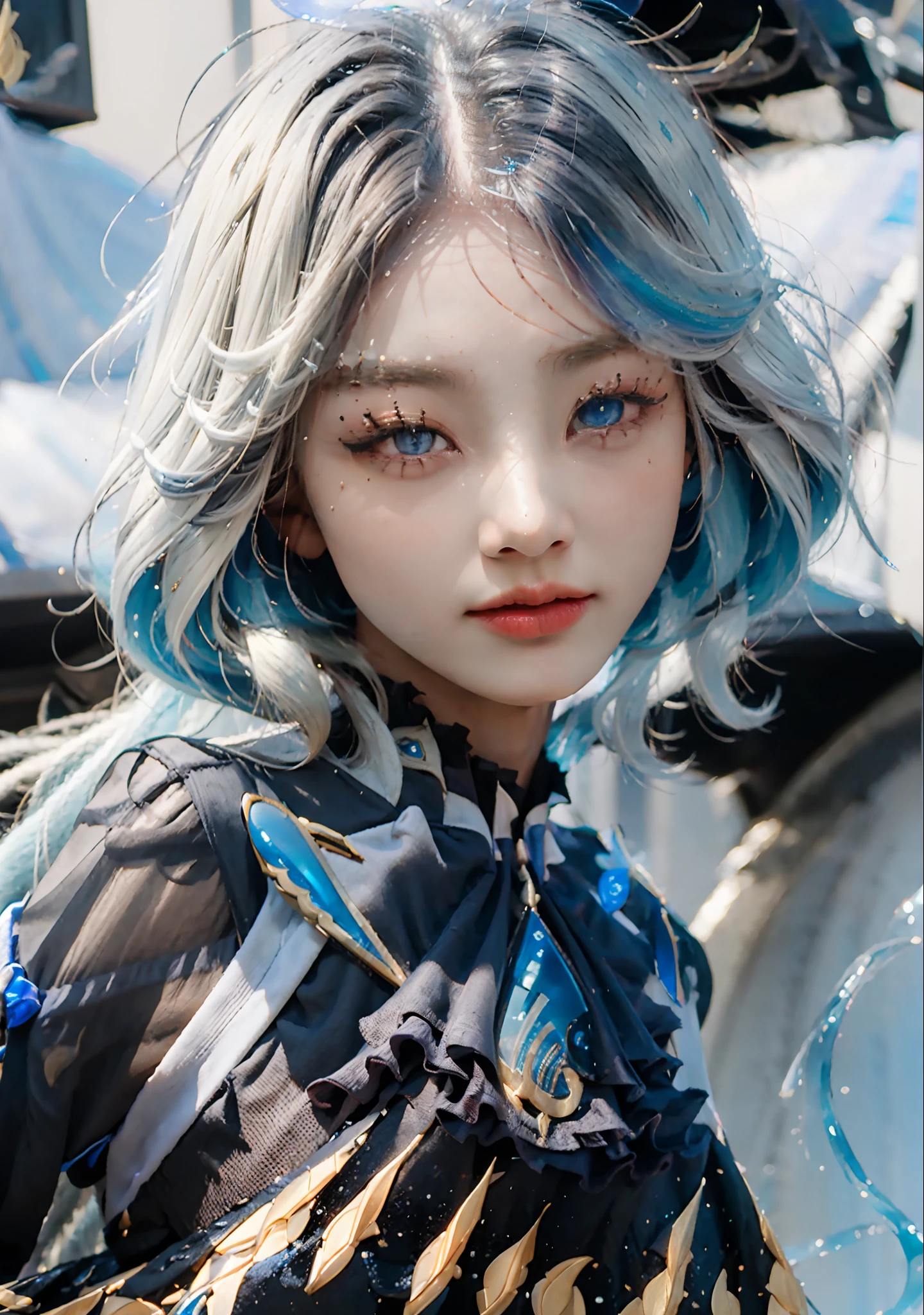 Masterpiece, the best quality 8K for wallpaper, 1 girl ************ like a furina in game genshin impact, poses like a women hot background in city, detailed in ultra high desaign in character.